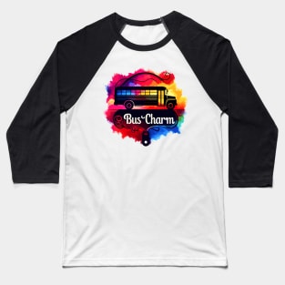 School Bus Charm Baseball T-Shirt